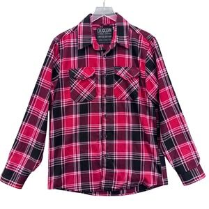 Dixxon Flannel Company Mens‎ Limited Edition Plaid Shirt Size M Red Snap-On